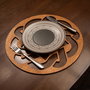Hermia Juego de Salvamanteles de Madera Don - Walnut (6 piezas)